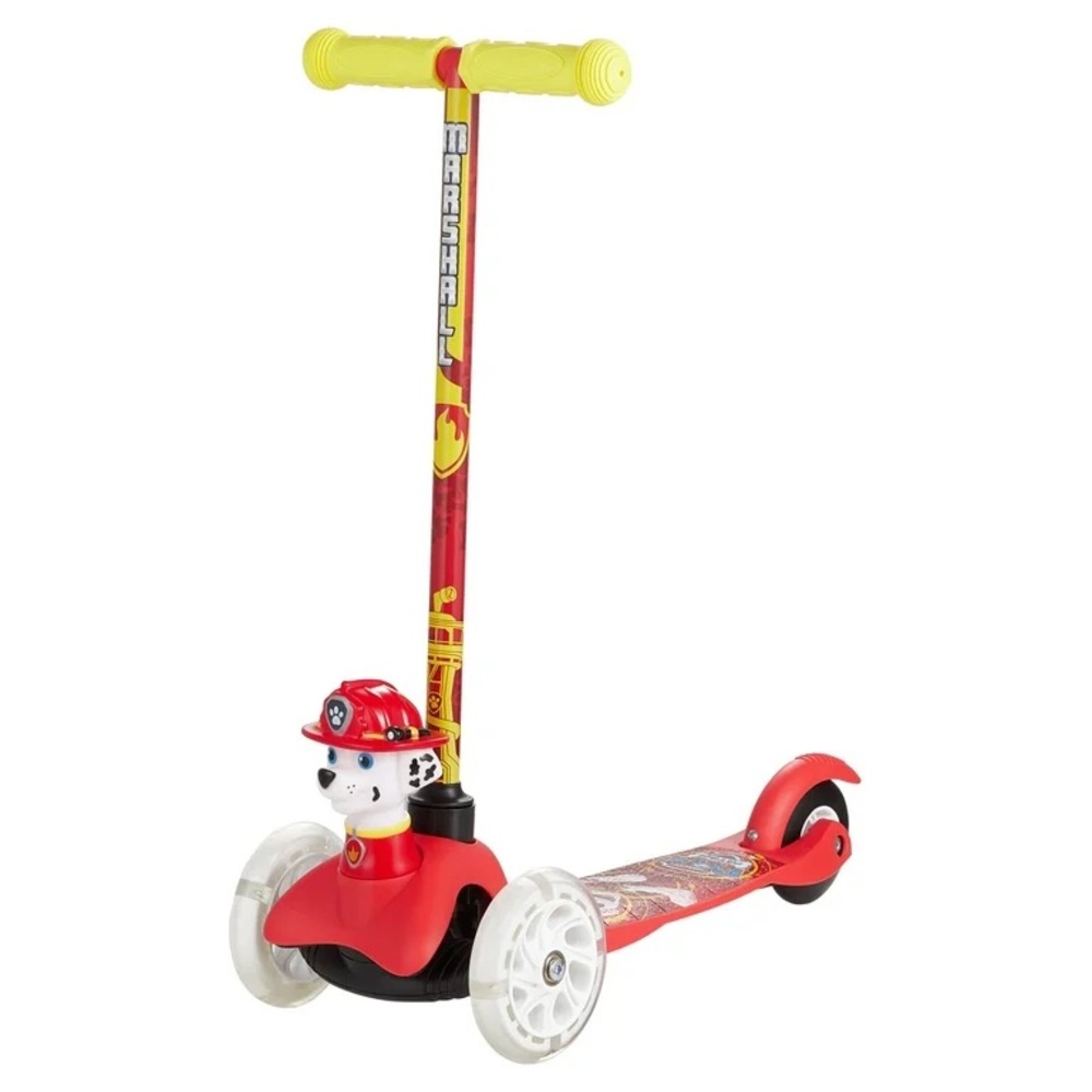 Paw Patrol Marshall Ride-N-Glide Buddies 3D Toddler Scooter, 3 Wheel Scooter